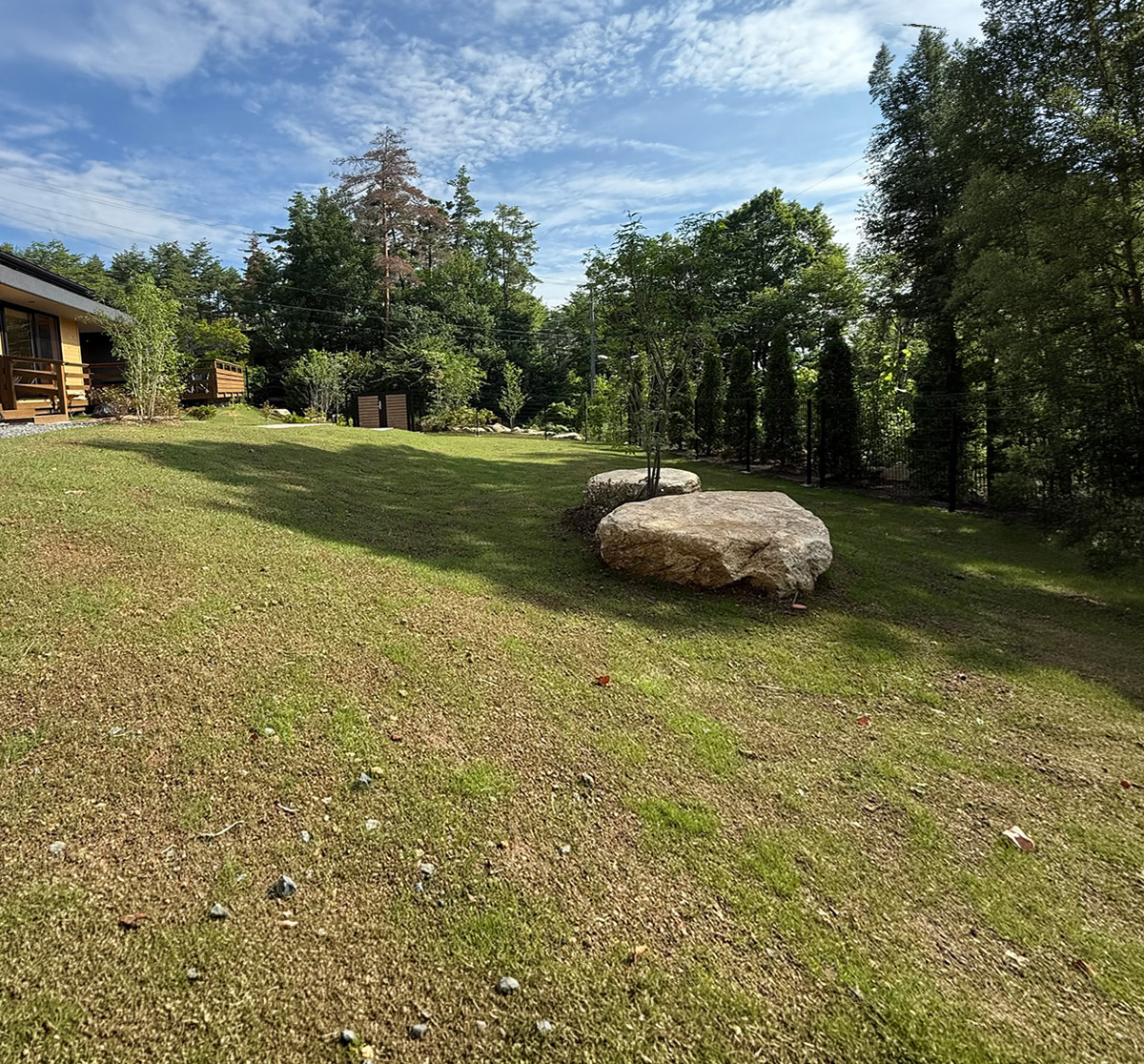 大きな子も大喜び500㎡のお庭